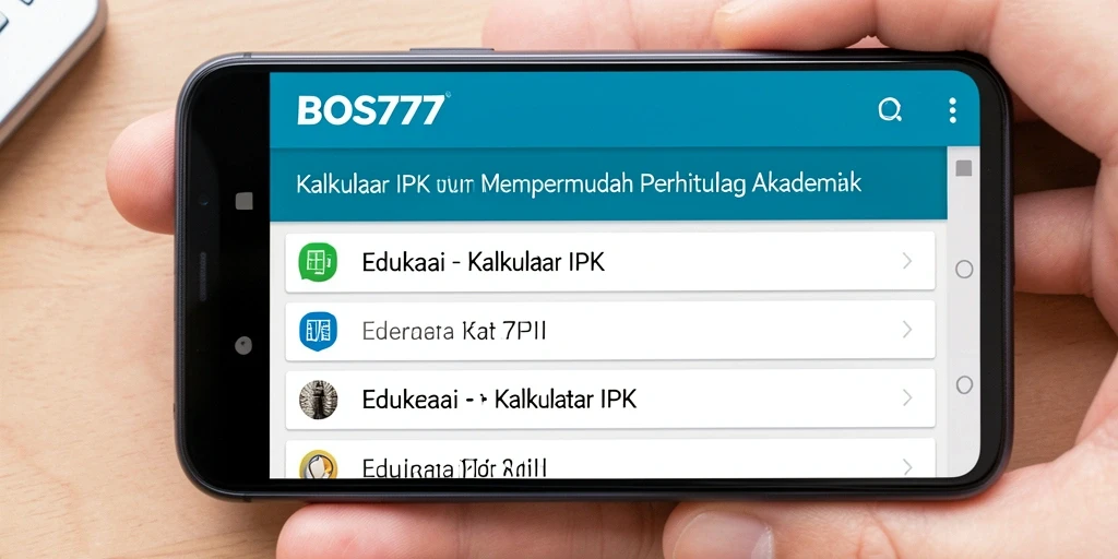 Antarmuka sederhana dan intuitif dari BOS777 untuk Kalkulator IPK.