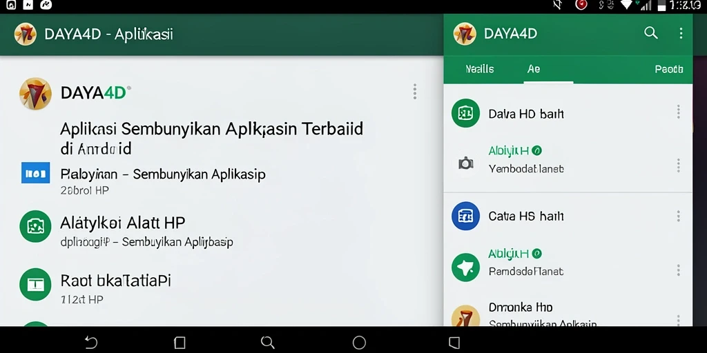 Antarmuka DAYA4D yang intuitif dan mudah digunakan untuk menyembunyikan aplikasi.