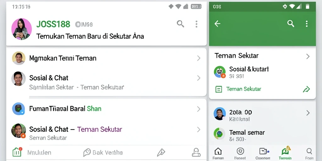 Tampilan antarmuka JOSS188 yang ramah pengguna untuk Teman Sekitar.