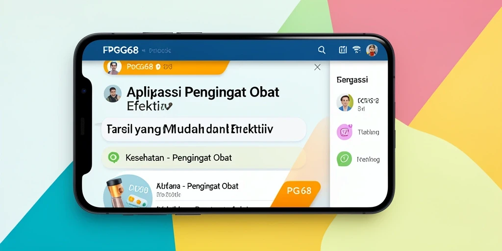 Antarmuka pengguna PGG68 yang intuitif untuk pengingat obat.
