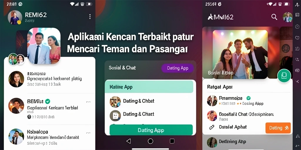 Antarmuka REMI62 menampilkan kemampuan kencan yang menarik dan interaktif.