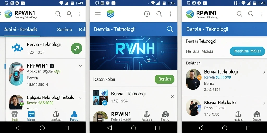 Tampilan antarmuka aplikasi RPWIN1 dengan berita teknologi terbaru.
