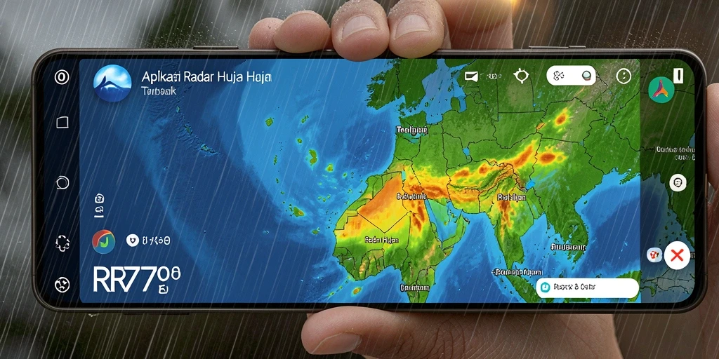 Tampilan antarmuka RR777 dengan informasi radar hujan terbaru.