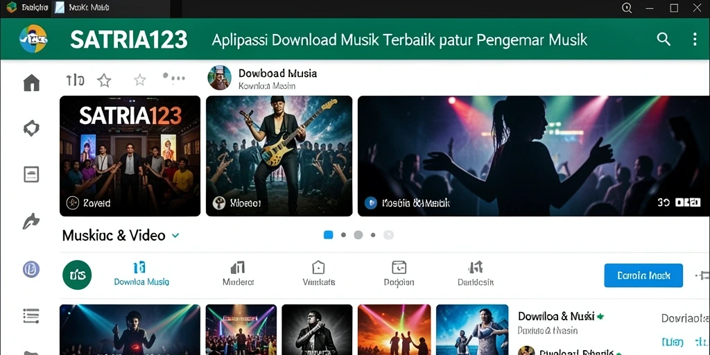 Tampilan antarmuka SATRIA123 saat mengunduh lagu favorit.